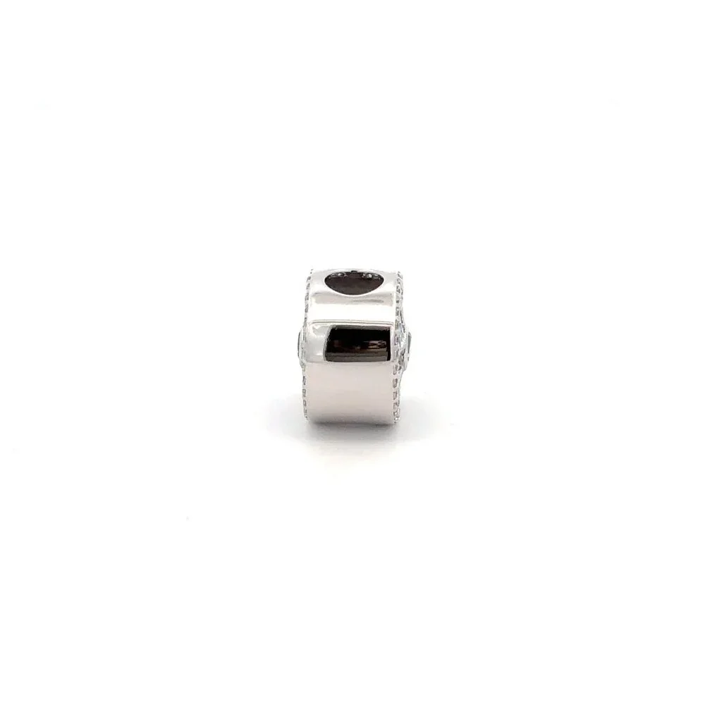 925 Sterling Silver Charm Bead Round Holiday Christmas For Charm Bracelet - Picture 5 of 5